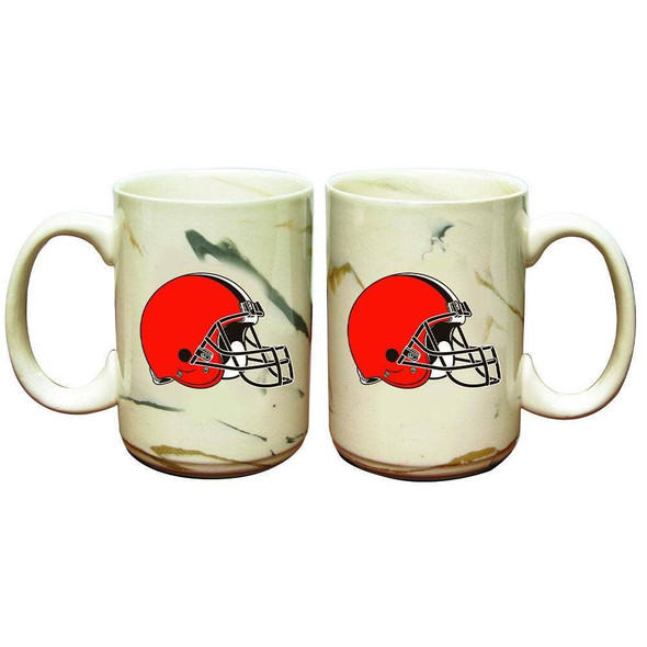 Cleveland Browns Marble Ceramic Mug