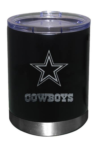Dallas Cowboys 12oz Black Low-Ball Tumbler Etch Logo