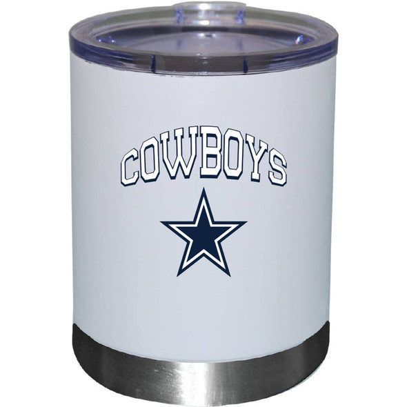 Dallas Cowboys 12oz White Low-Ball Tumbler Color Logo