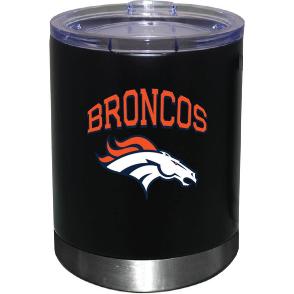Denver Broncos 12oz Black Low-Ball Tumbler Color Logo