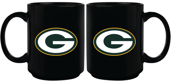 Green Bay Packers 11oz Black Mug w/Color Logo