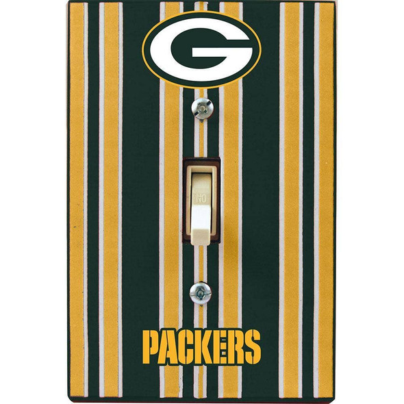 Green Bay Packers Striped Switch Plate Cover