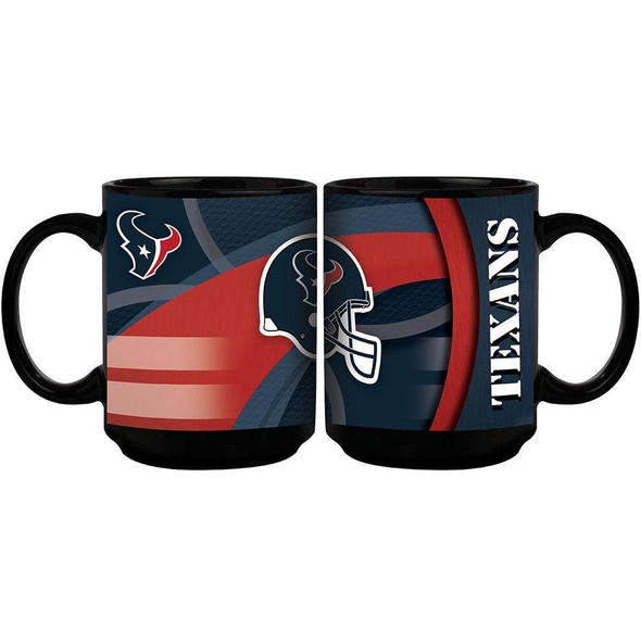 Houston Texans 15oz Black Carbon Fiber Mug