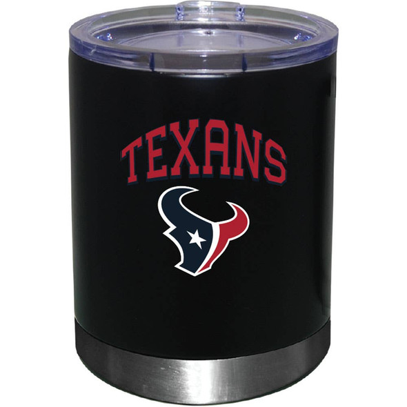 Houston Texans 12oz Black Low-Ball Tumbler Color Logo