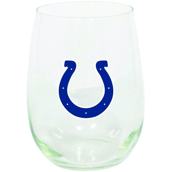 Indianapolis Colts 15oz Stemless Wine w/Color Logo