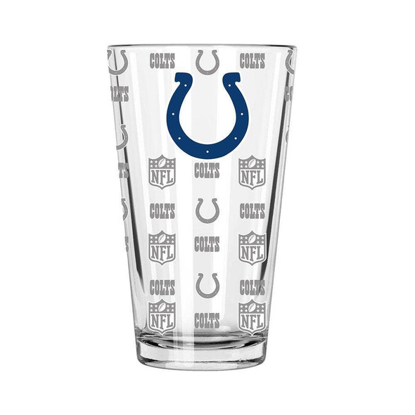 Indianapolis Colts Sandblasted Pint