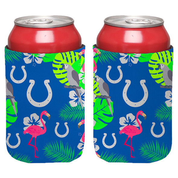 Indianapolis Colts Flamingo Tropical Can Insulator