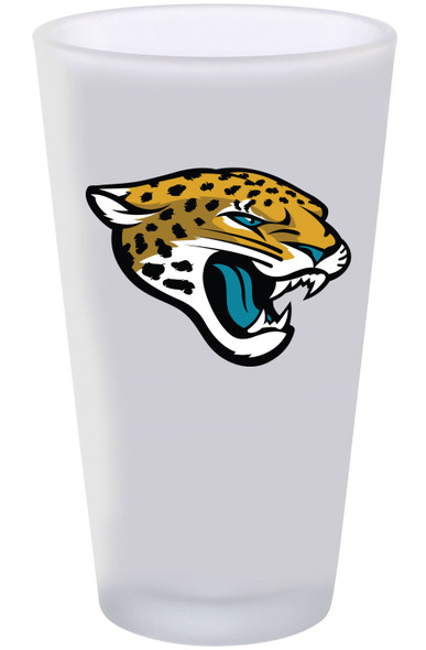 Jacksonville Jaguars 16oz Frosted Pint Glass Color Logo