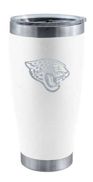 Jacksonville Jaguars 20oz White Tumbler w/Etched Logo