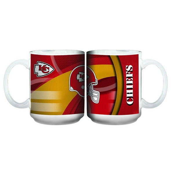 Kansas City Chiefs 15oz White Carbon Fiber Mug
