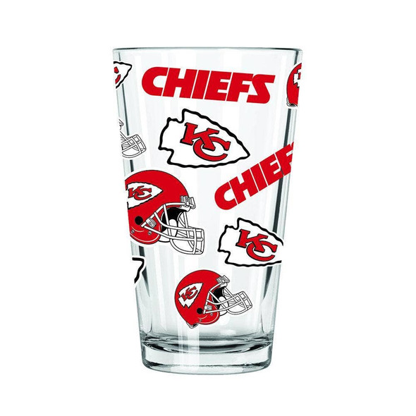 Kansas City Chiefs 16oz All Over Print Glass