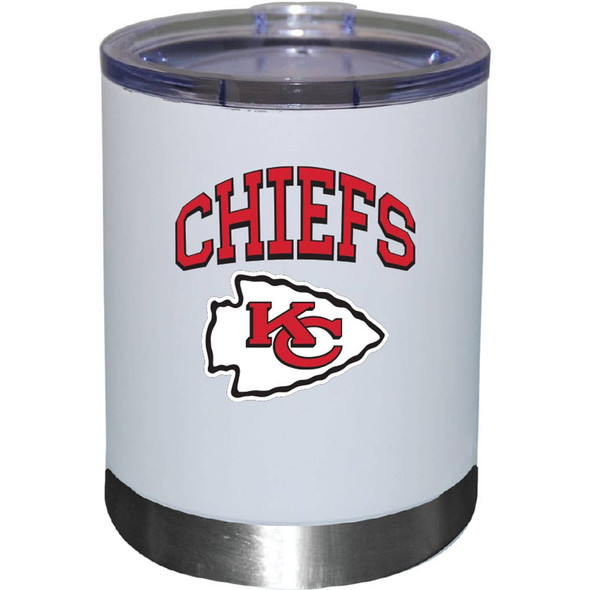 Kansas City Chiefs 12oz White Low-Ball Tumbler Color Logo