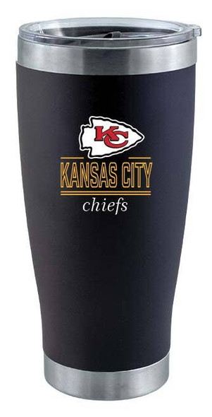 Kansas City Chiefs 20oz Black Tumbler w/Classic Crew Logo