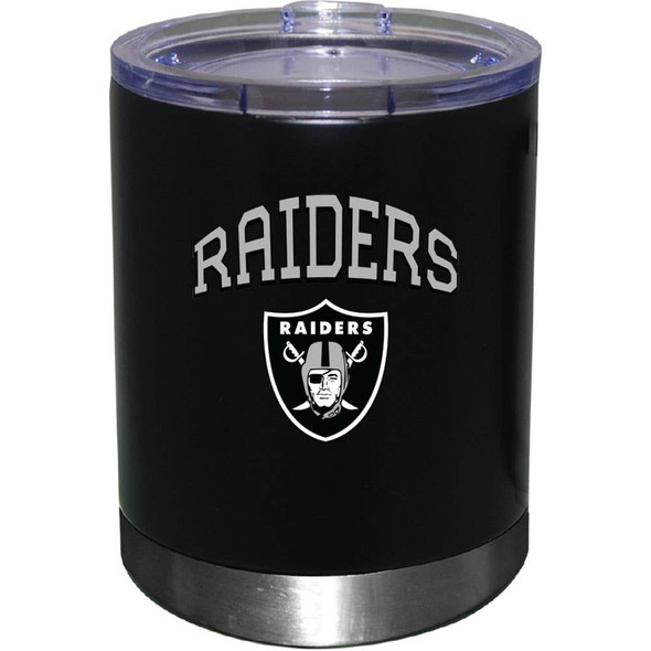 Las Vegas Raiders 12oz Black Low-Ball Tumbler Color Logo