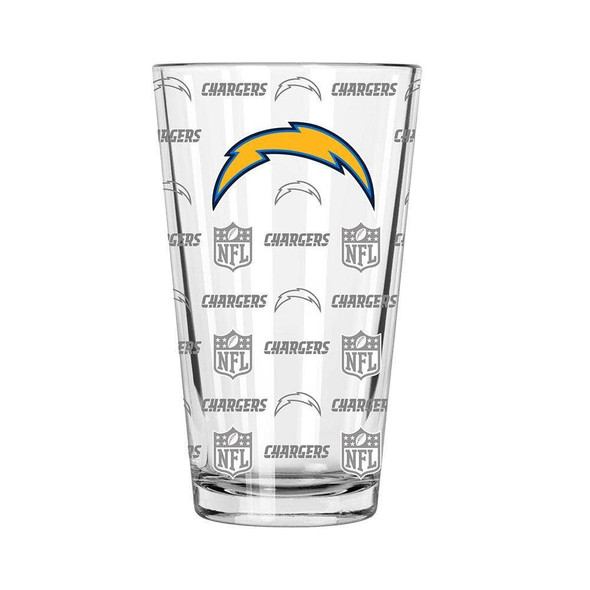 Los Angeles Chargers Sandblasted Pint