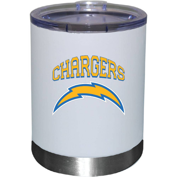 Los Angeles Chargers 12oz White Low-Ball Tumbler Color Logo