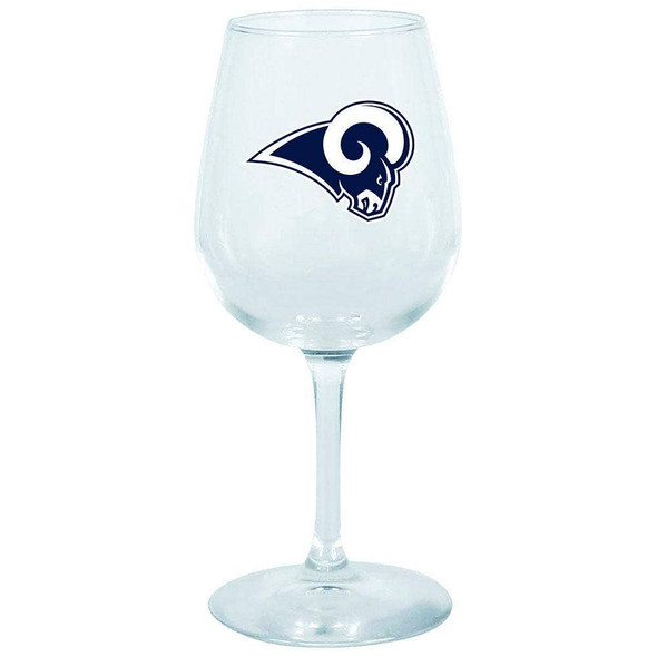 Los Angeles Rams 12.75oz Stem Wine Glass Color Logo