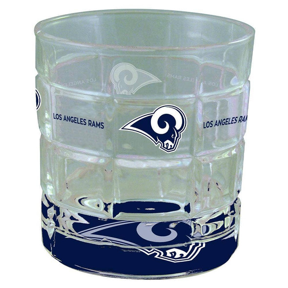 Los Angeles Rams Bottom Up Squared Rocks Glass