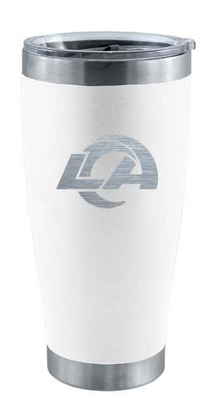 Los Angeles Rams 20oz White Tumbler w/Etched Logo