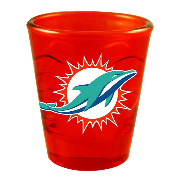 Miami Dolphins Swirl Clear Collect Glass