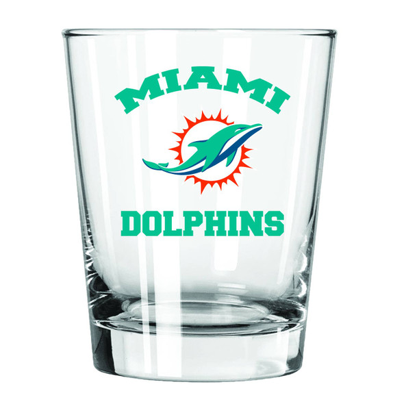 Miami Dolphins 15oz Old Fashioned w/Arches Logo