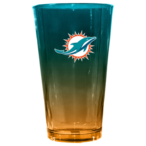 Miami Dolphins 16oz Ombre Pint Glass
