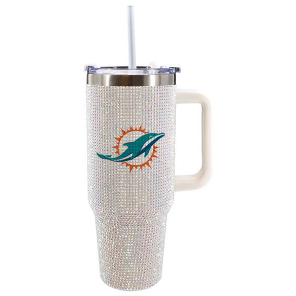 Miami Dolphins 40oz Bling Tumbler