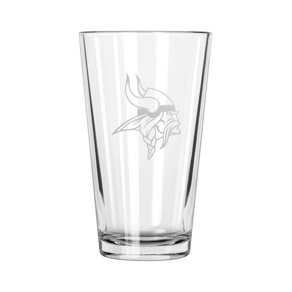 Minnesota Vikings 16oz Pint Glass w/Etched Logo