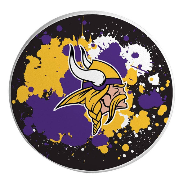 Minnesota Vikings Paint Splatter Coaster
