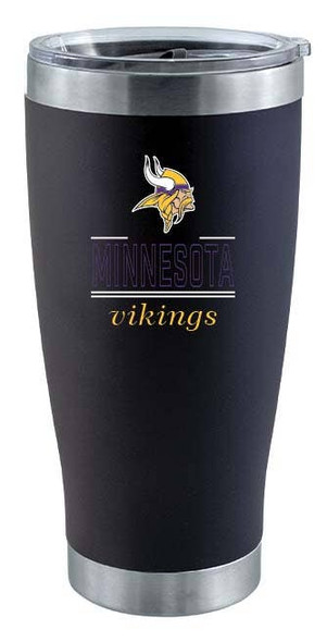 Minnesota Vikings 20oz Black Tumbler w/Classic Crew Logo