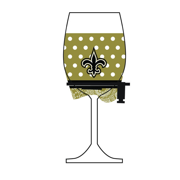 New Orleans Saints Wine Glass Woozie