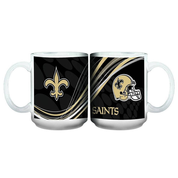New Orleans Saints 15oz White Dynamic Mug