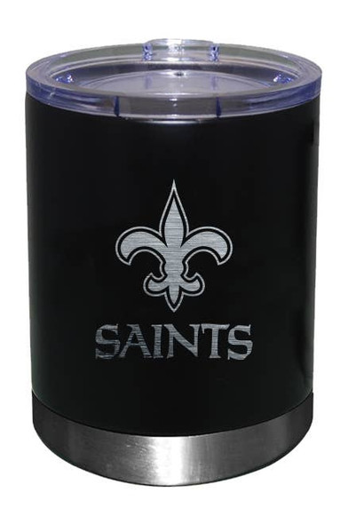 New Orleans Saints 12oz Black Low-Ball Tumbler Etch Logo