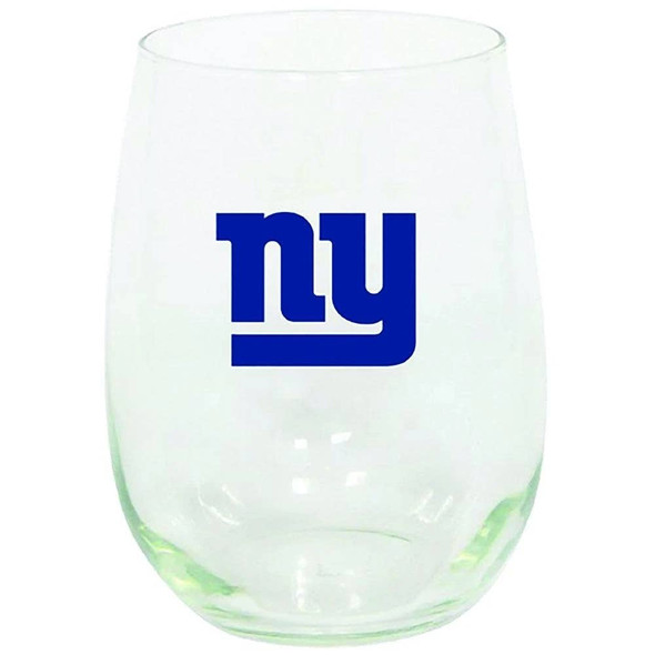 New York Giants 15oz Stemless Wine w/Color Logo