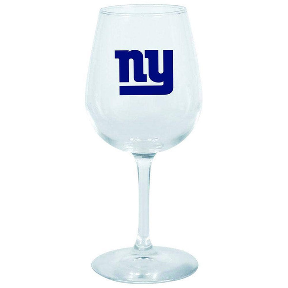 New York Giants 12.75oz Stem Wine Glass Color Logo