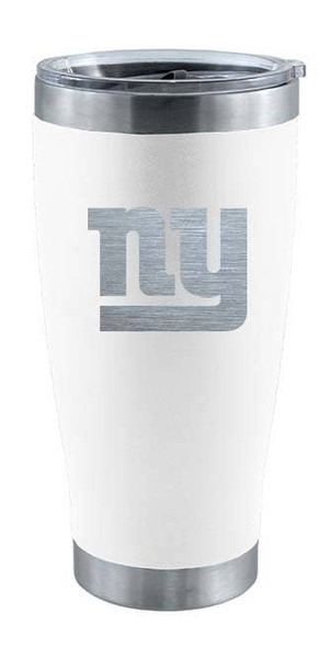 New York Giants 20oz White Tumbler w/Etched Logo