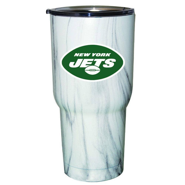 New York Jets Marble Stainless Steel Tumbler