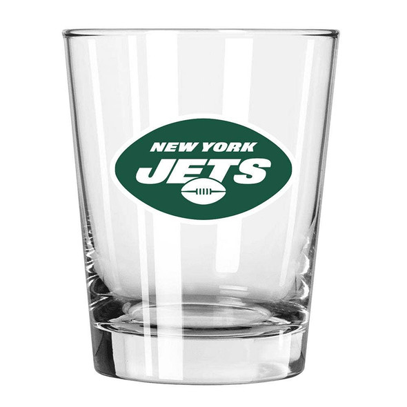 New York Jets 15oz Old Fashioned w/Color Logo