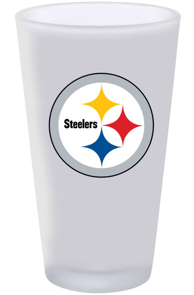 Pittsburgh Steelers 16oz Frosted Pint Glass Color Logo