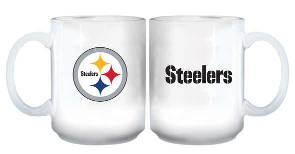 Pittsburgh Steelers 11oz White Mug w/Color Logo