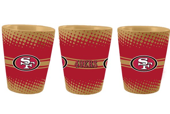 San Francisco 49ers 2oz Full Wrap Collector Glass