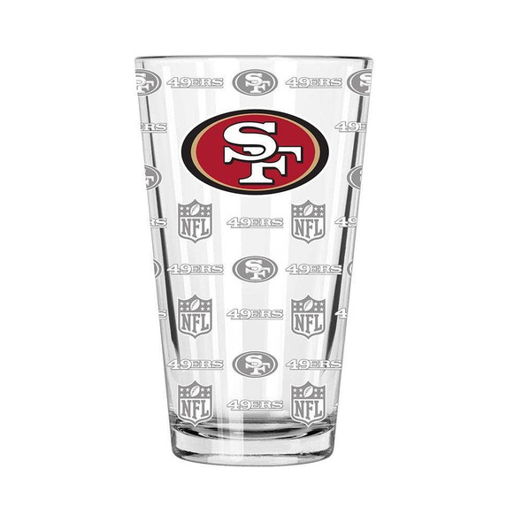 San Francisco 49ers Sandblasted Pint