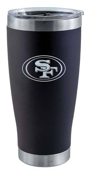 San Francisco 49ers 20oz Black Tumbler w/Etched Logo
