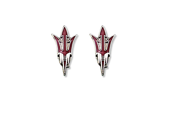 NCAA Arizona State Sun Devils Logo Post Earrings