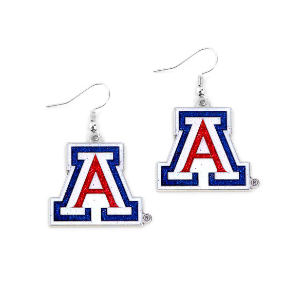 NCAA Arizona Wildcats Glitter Dazzle Earrings