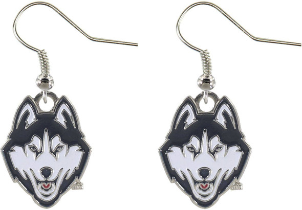 NCAA Connecticut Huskies Logo Dangle Earrings