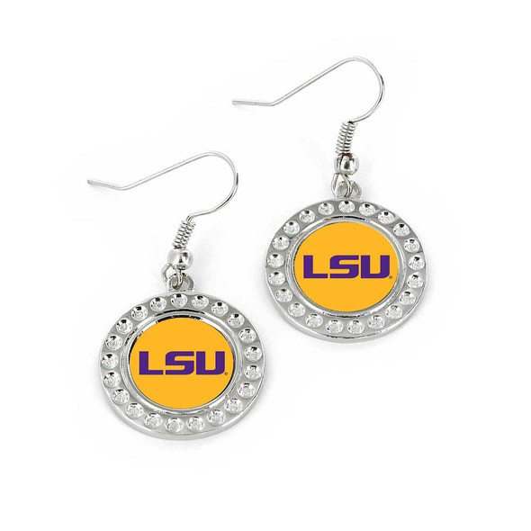 NCAA LSU Tigers Dimple Earrings