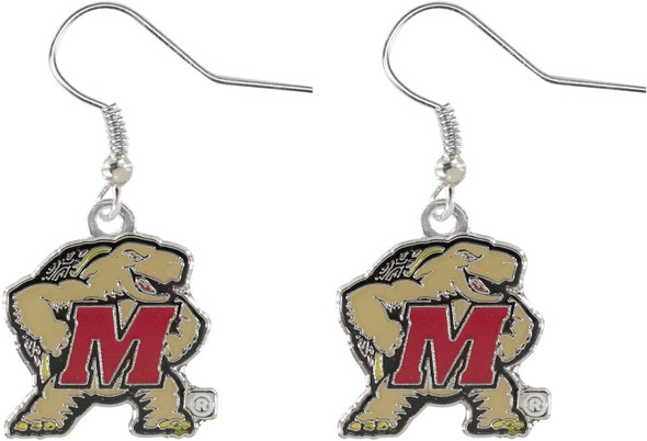 NCAA Maryland Terrapins Logo Dangle Earrings