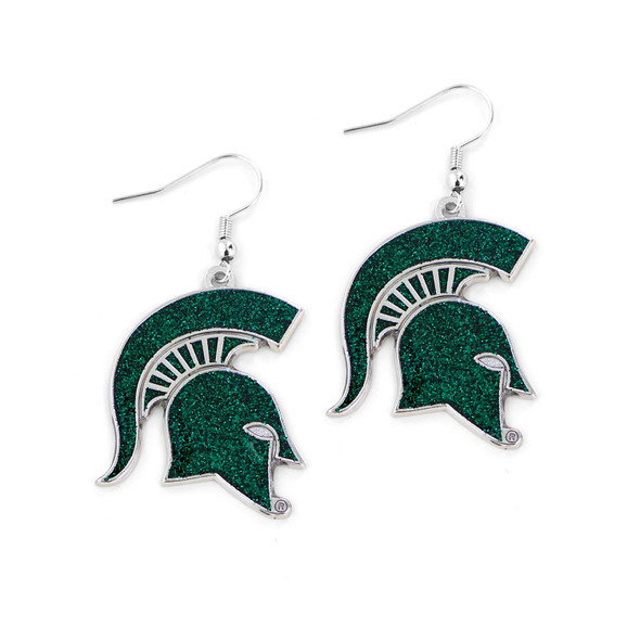 NCAA Michigan State Spartans Glitter Dazzle Earrings