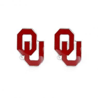 NCAA Oklahoma Sooners Logo Post Earrings